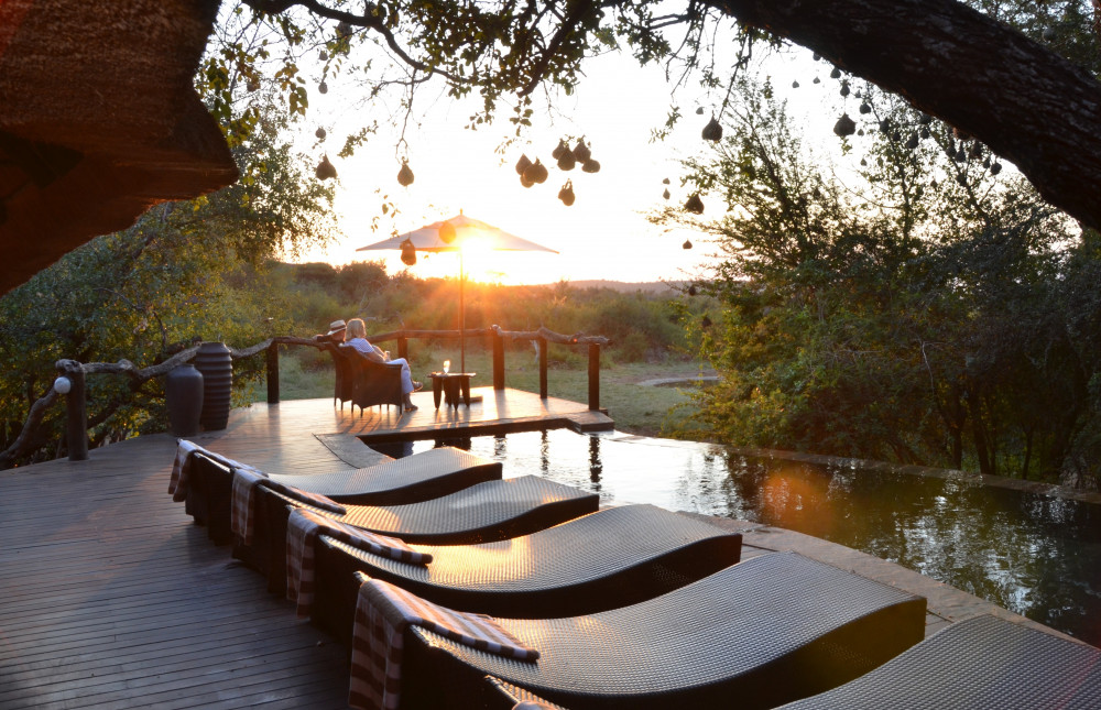 Motswiri Private Game Lodge boma and fire pit in Madikwe Game Reserve